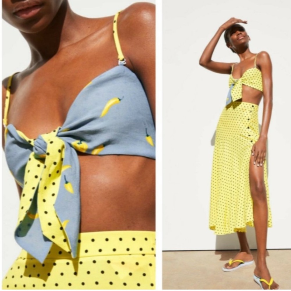 COPY - Zara polka dot two tone set.